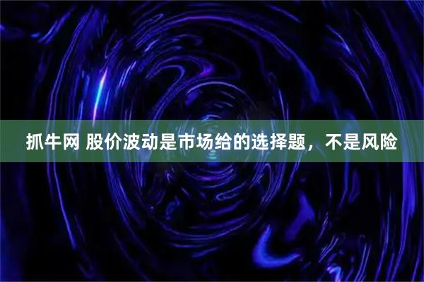 抓牛网 股价波动是市场给的选择题，不是风险