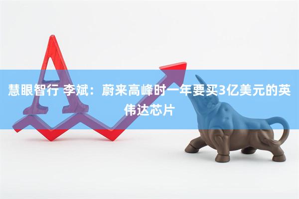 慧眼智行 李斌：蔚来高峰时一年要买3亿美元的英伟达芯片